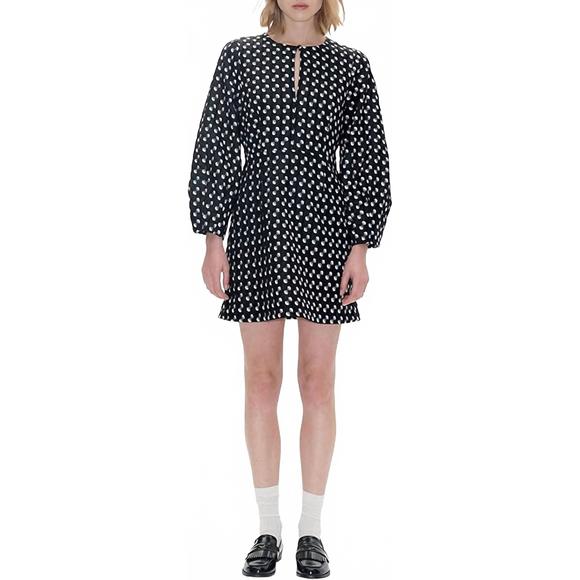 NEW BAUM UND PFERDGARTEN afifa dress in black jacquard dot